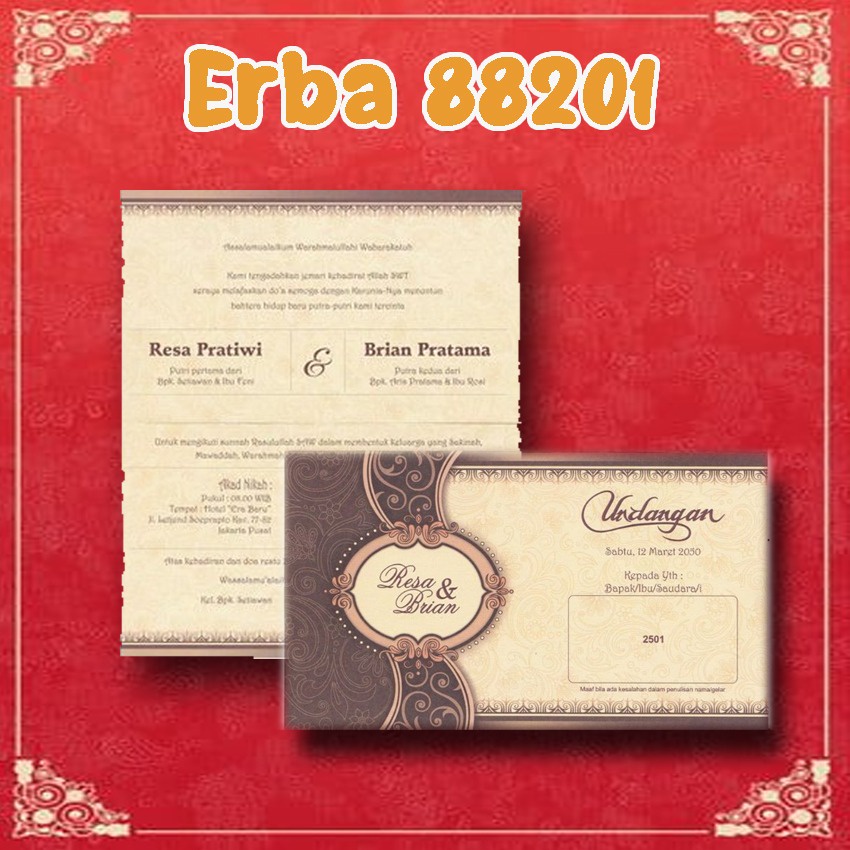 

Blangko Undangan Erba 88201 / UNDANGAN KOSONGAN / UNDANGAN + CETAK / HARGA MURAH BERKUALITAS