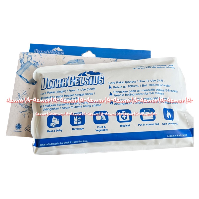 Ultracelcius Ice Substitute Reusesable Gel Blue Ice Pendingin Cocok Es Batu Untuk Menjaga Kesegaran Makanan Saat Travelling Ultra Celcius Blueice