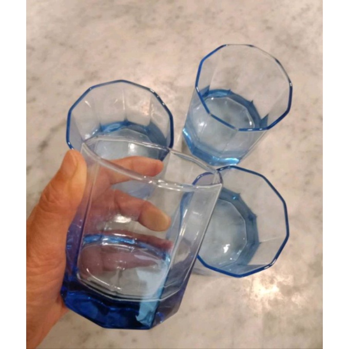 Gelas Kaca Biru Gelas Kaca Cantik Gelas Murah