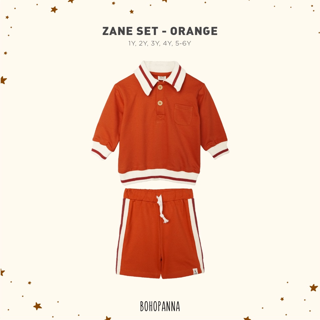 BOHOPANNA Zane Set Setelan Anak Unisex 1-6 Tahun