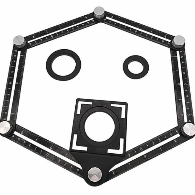 Penggaris Tempalte Pelubang Kramik Granit Marmer