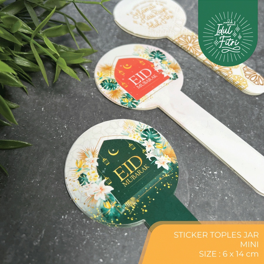 

( 10 pcs ) Stiker Bulat Idul Fitri Eid Mubarak Label Seal Sticker Toples Kue Kering Parcel Lebaran