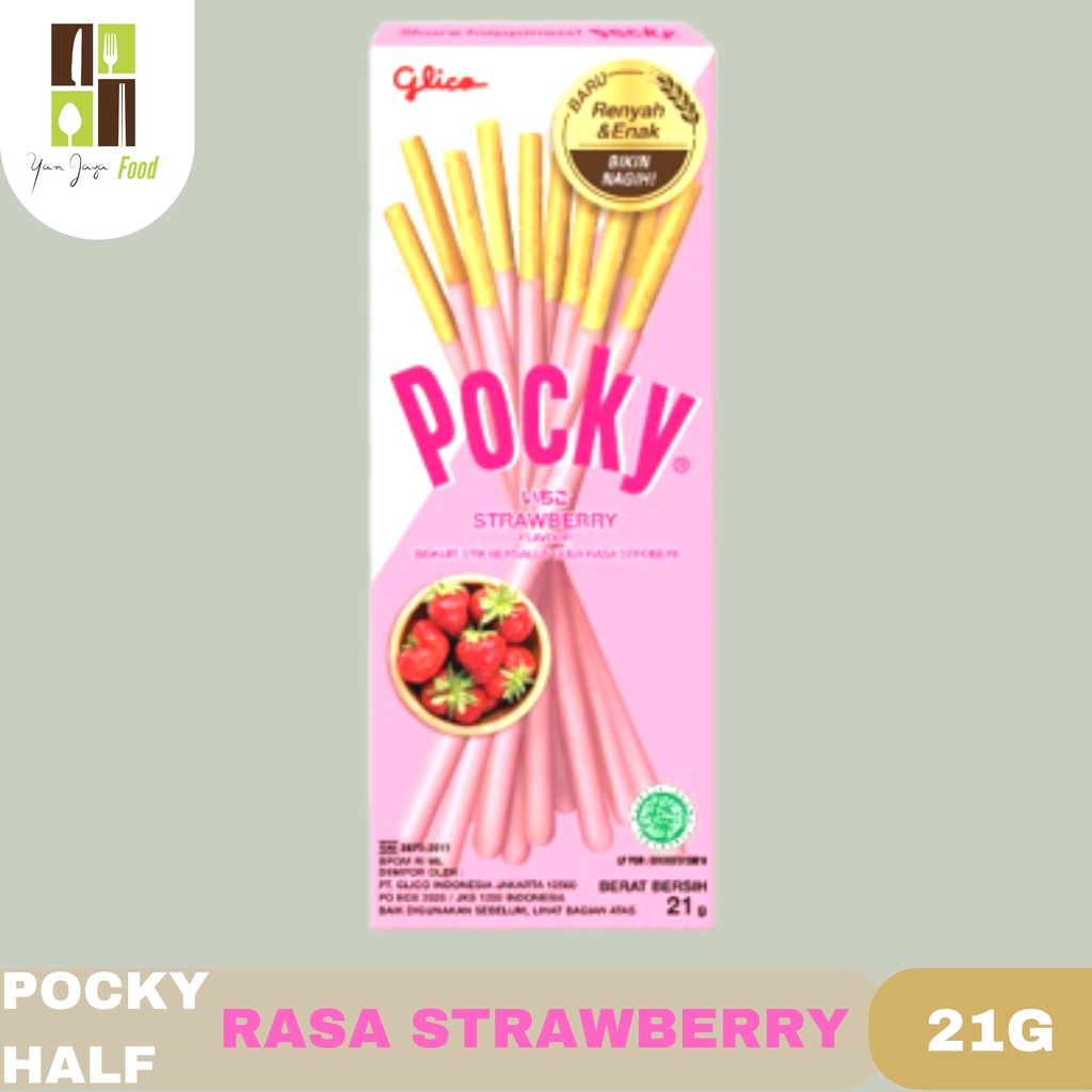 

Glico Pocky Half/ Mini Biscuit Stick Rasa Strawberry/Cookis&Cream/Chocolate