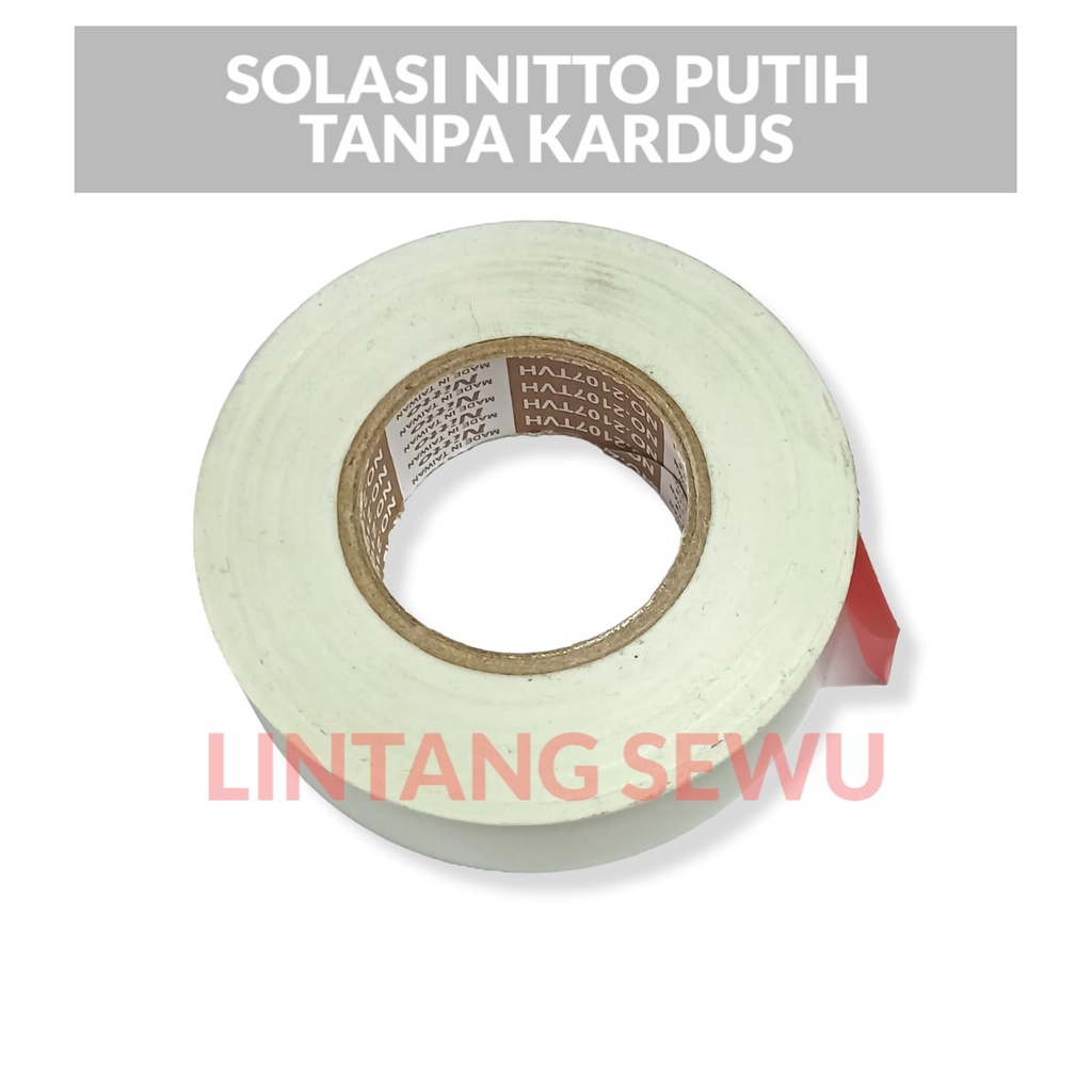 NITTO PUTIH ISOLASI SOLASI NITTO NITO PUTIH WHITE LAKBAN LISTRIK NITTO PUTIH TANPA BOKS BOX