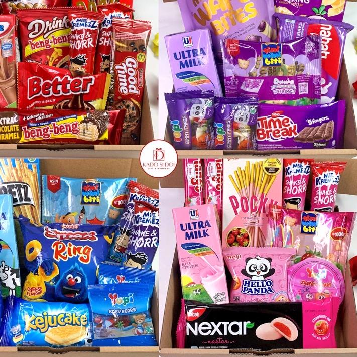 

➧ Snack Box (Langsung Jadi) Hadiah Valentine/ Kado Pacar/ Kado Ultah/ Kado Cewe/ Kado Cowo/ Kado Wisuda/ Kado Anniv by Kado Si Doi ✷