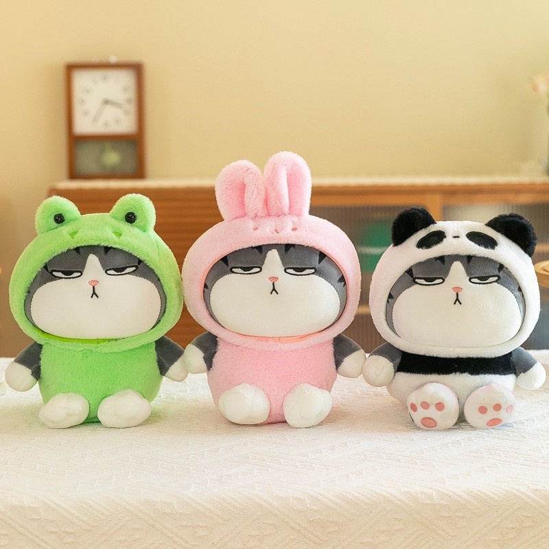 Mainan Boneka Lucu karakter Kucing Cat Furyu Costumes Plush Toy Kado Ulang Tahun Anak Ukuran 30cm