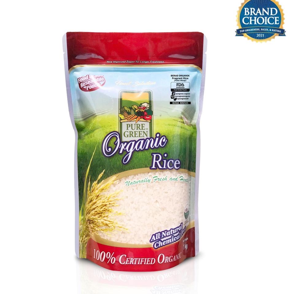

TERBARU Puregreen Organic Rice Beras Organik Pulen Wangi (Fragrant Rice) 1 kg