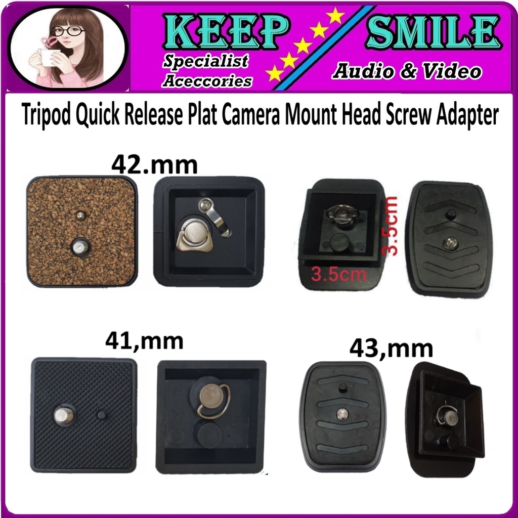Tripod Quick Release Plate / Kepala Tripod Universal