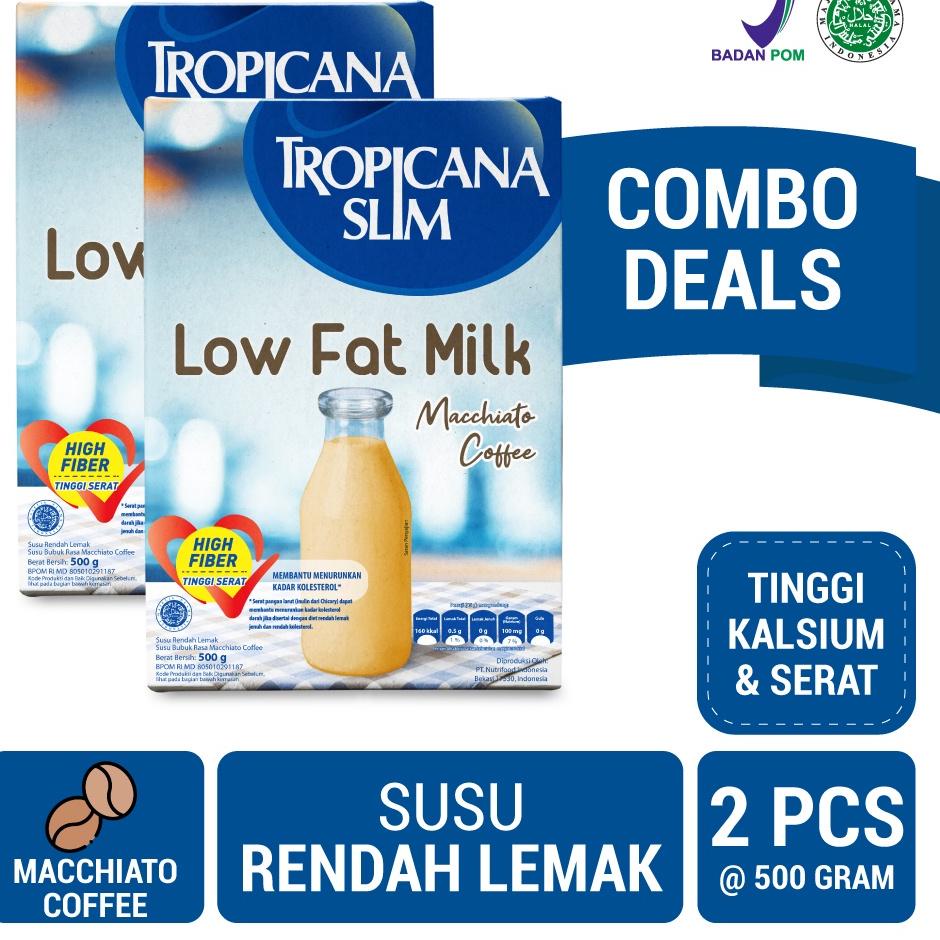 

✻ Twin Pack - Tropicana Slim Susu Low Fat Macchiato Coffee 500 gram - Susu Diet Bantu Turunkan Kolesterol ♚