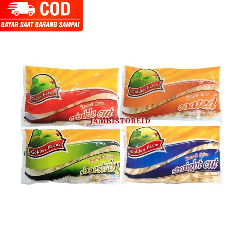 

(JAMBISTOREID) PILIH PENGIRIMAN INSTAN Golden Farm Kentang Beku Siap Goreng 1kg All Varian Coated Crinklecut Straightcut Shoestring Semua Jenis Bentuk Postingan Kentang Mcd French Fries Jambi