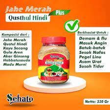 

Serbuk Jahe Merah Plus Qusthul Hindi Sehato 330Gram Orignal