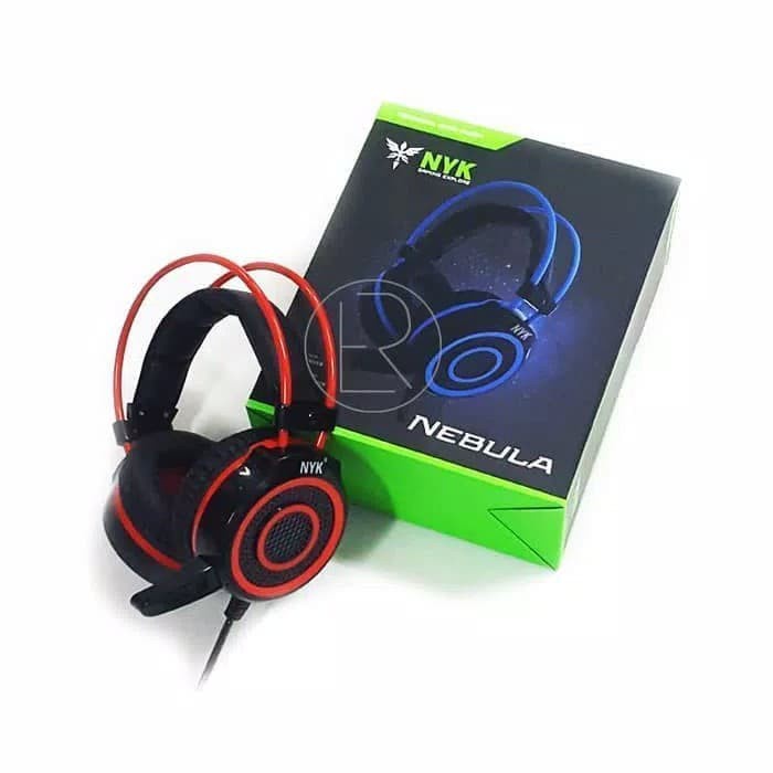 HEADSET HEADPHONE EARPHONE GAMING GAME NYK HS-N08 NEBULA AKSESORIES KOMPUTER LAPTOP HP PC