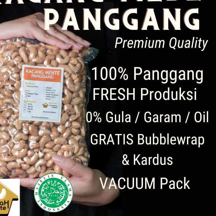 

COD⭐-KACANG METE UTUH MATANG OVEN PANGGANG RASA PURE 1KG ROASTED CASHEW PLAIN UNSALTED