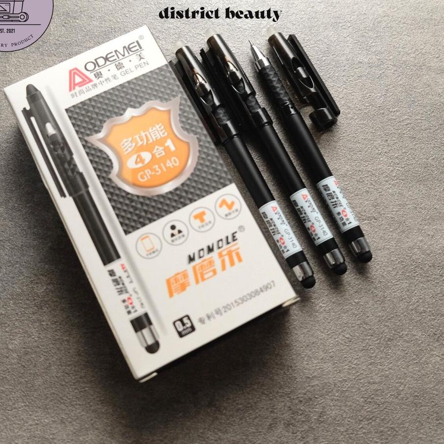 

Star PULPEN HAPUS MULTIFUNGSI ERASABLE PEN HITAM GEL 4 IN 1 PAKET ISI 5 PCS 