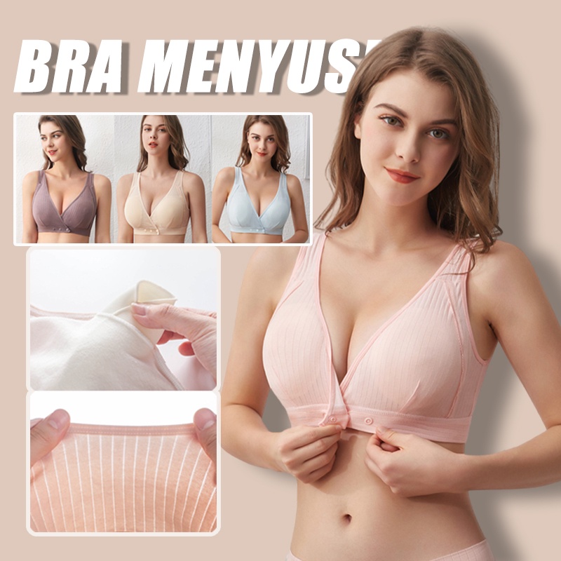 Nursing Bra Menyusui Jumbo Bh Menyusui Kancing Depan Tanpa Kawat Bra Menyusui Busa 1008