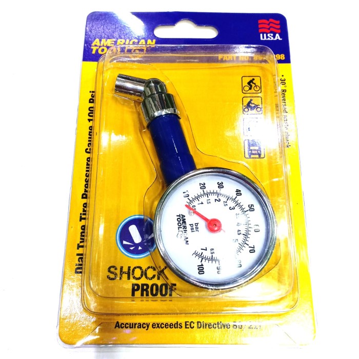 Pengukur Tekanan angin / Tire Pressure Gauge 100PSi American Tool USA
