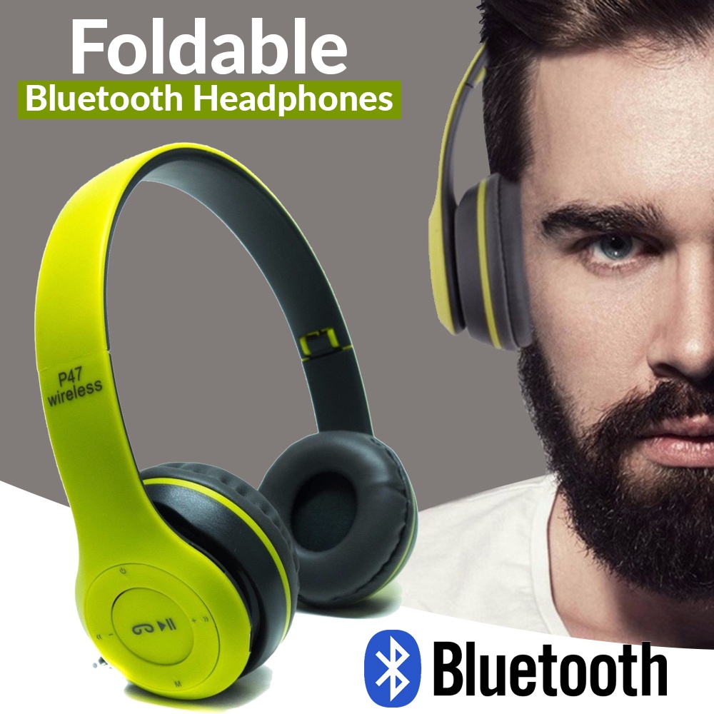 Headset Headphone Bluetooth Mic Megabass Slot Memory Card | AUX | FM Radio