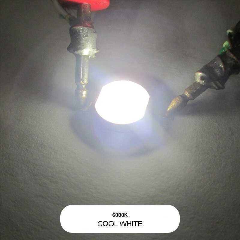 Chip LED Lampu COB Spotlight Cool White 6000K 1W 8mm 10pcs - A-23 - White