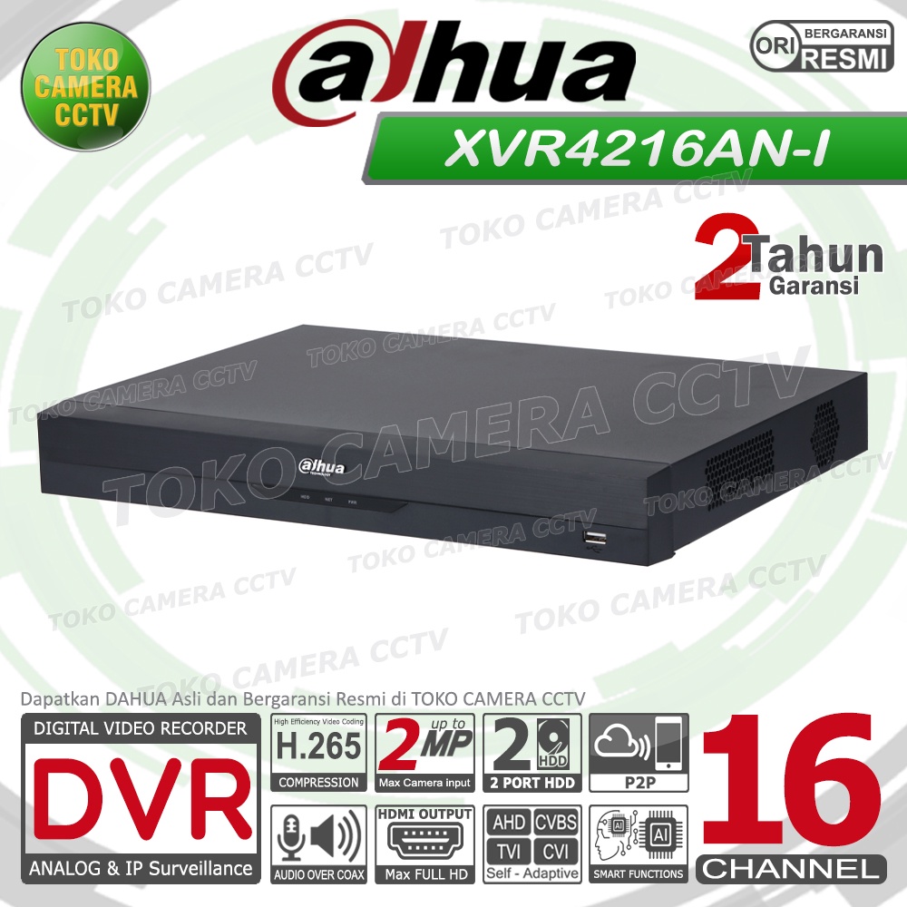 RECORDER CCTV DVR 16CH DAHUA XVR4216AN-I 16 CHANNEL 2MP