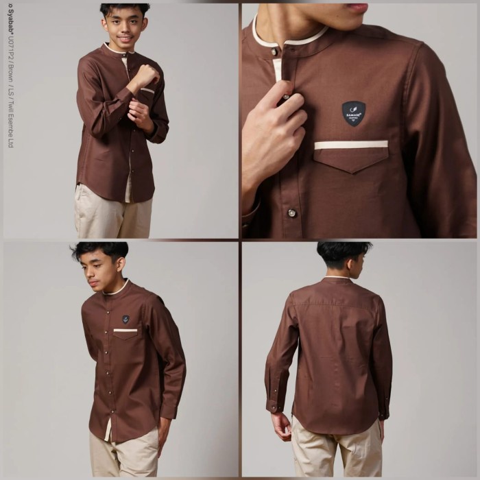 baju kemko syabab A-018 SAMASE - U-071P Brown, 23