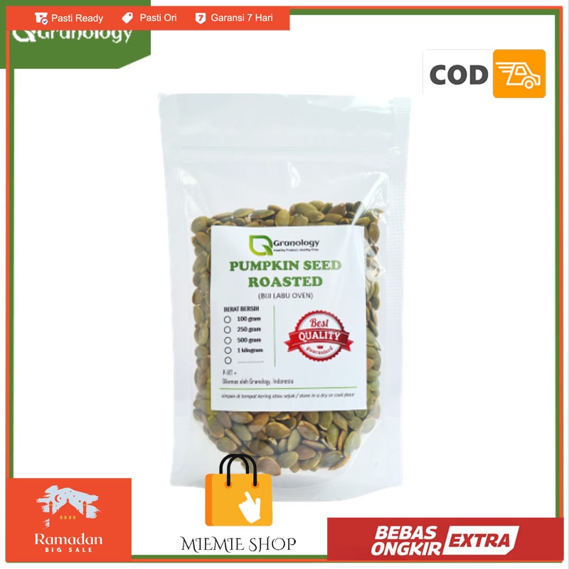 

Biji Labu Oven / Roasted pumpkin Seed 250 gram by Granology