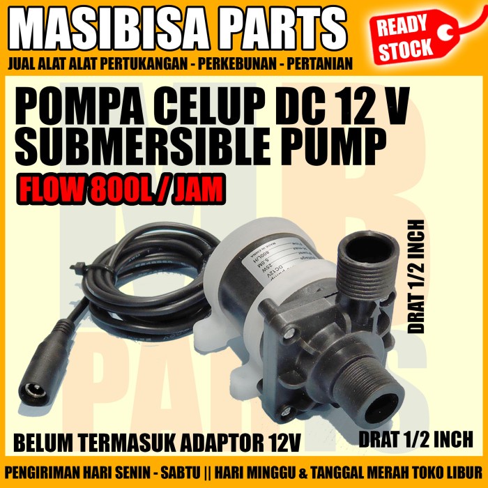 DINAMO PUMP / POMPA CELUP / SUBMERSIBLE 12V AQUARIUM / HIDROPONIK