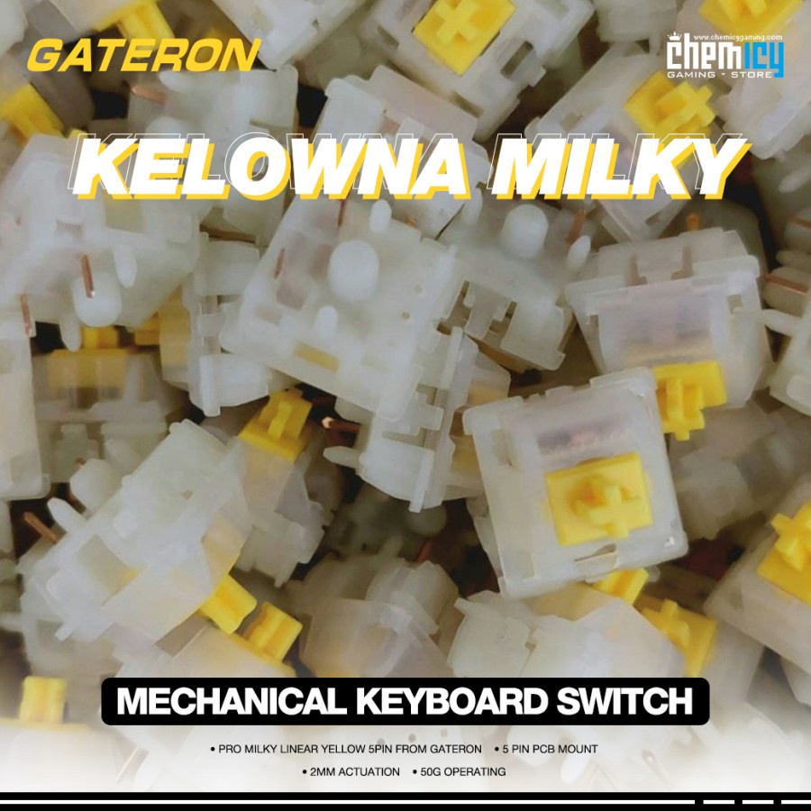 Kelowna Gateron Pro Milky Yellow Switch