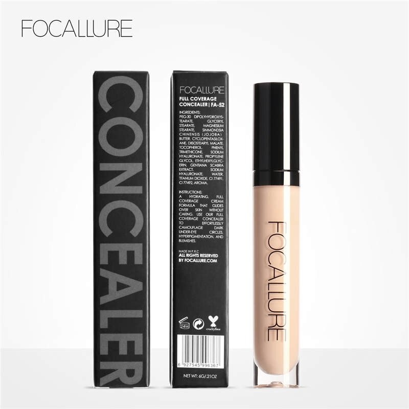 NIK - FOCALLURE Full Coverage Concealer | Full Coverage Concealer Liquid concealer | BPOM FA52 BPOM ORIGINAL