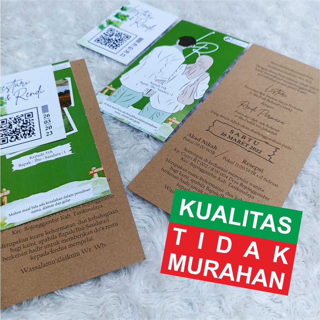 Kartu Undangan Nikah | Kartu Undangan Rustic 253-259