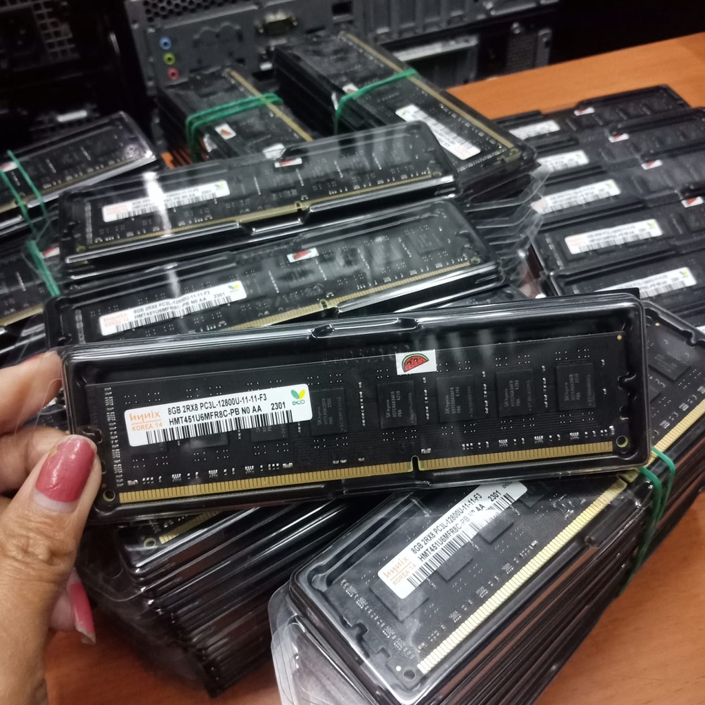 MEMORY RAM PC 8GB DDR3 2Rx8 PC3L-12800U FOR PC DESTOP/MINI PC BERGARANSI 1 TAHUN