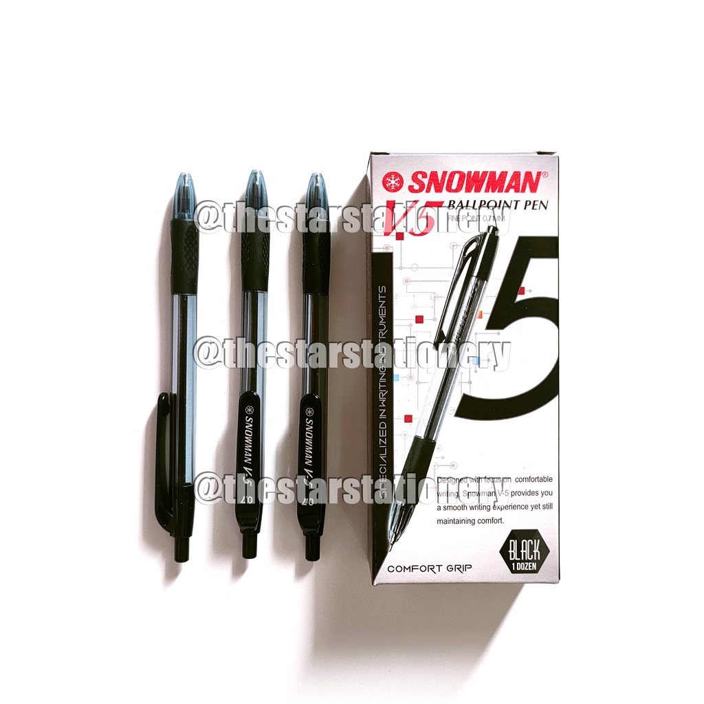 

(1 Biji) Pulpen Snowman V-5 0.7 mm / Ballpoint Snowman V5 / Bolpen Snowman V5 / Bolpoin Snowman V 5