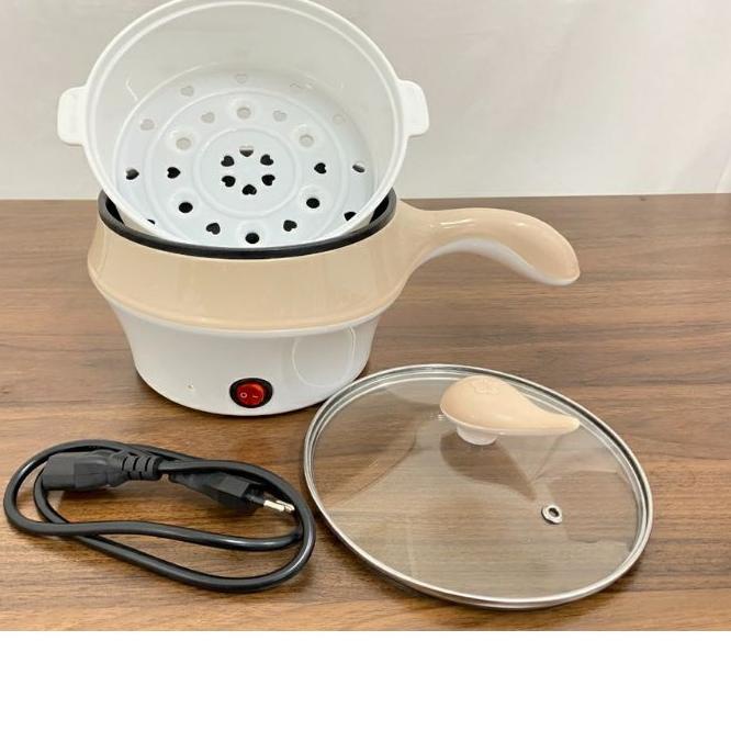 ➵ (TEFLON) PANCI LISTRIK SERBAGUNA + STEAMER KUKUS ♪