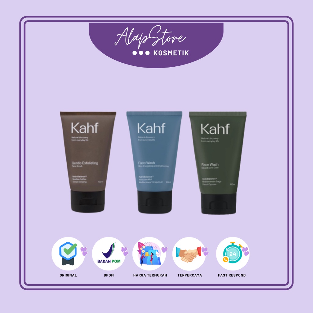 Kahf Man Facial Wash - Skin Energizing and Brightening | Triple Action Oil and Comedo Defense | Oil and Acne Care | Gentle Exfoliating