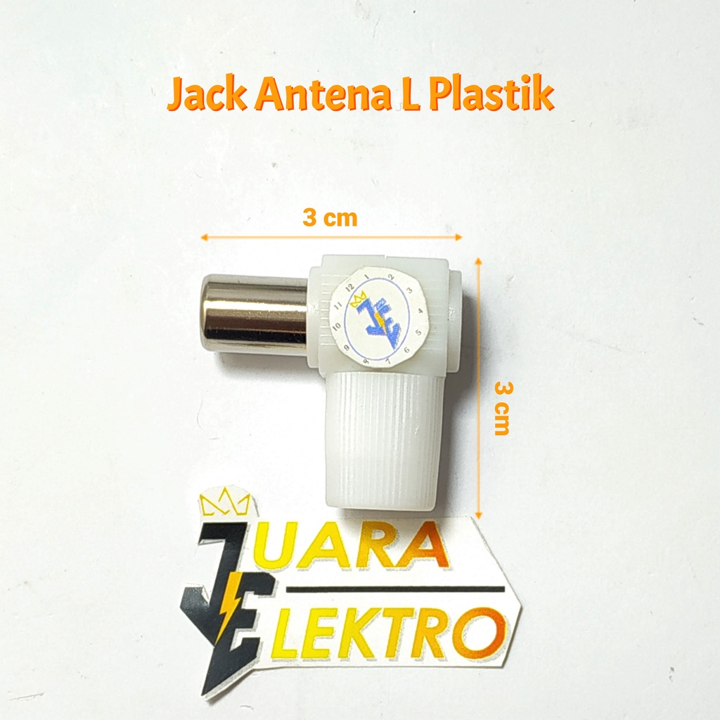 Jack Antena L Plastik | Jack Antena TV Model L Plastik Warna Putih