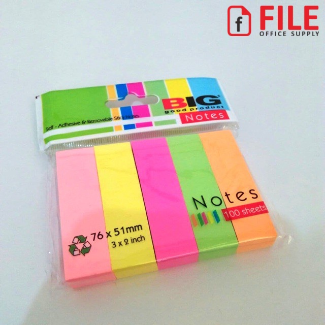 Sticky Notes / Post-it BIG 5 Warna 76mm x 51mm