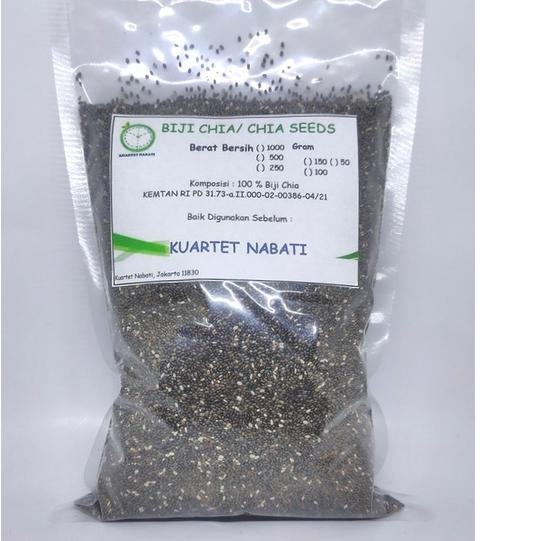 

☝ 1000gr Organic Black Chia Seeds - Biji Chia Hitam Organik - USDA Certified Organic ☚