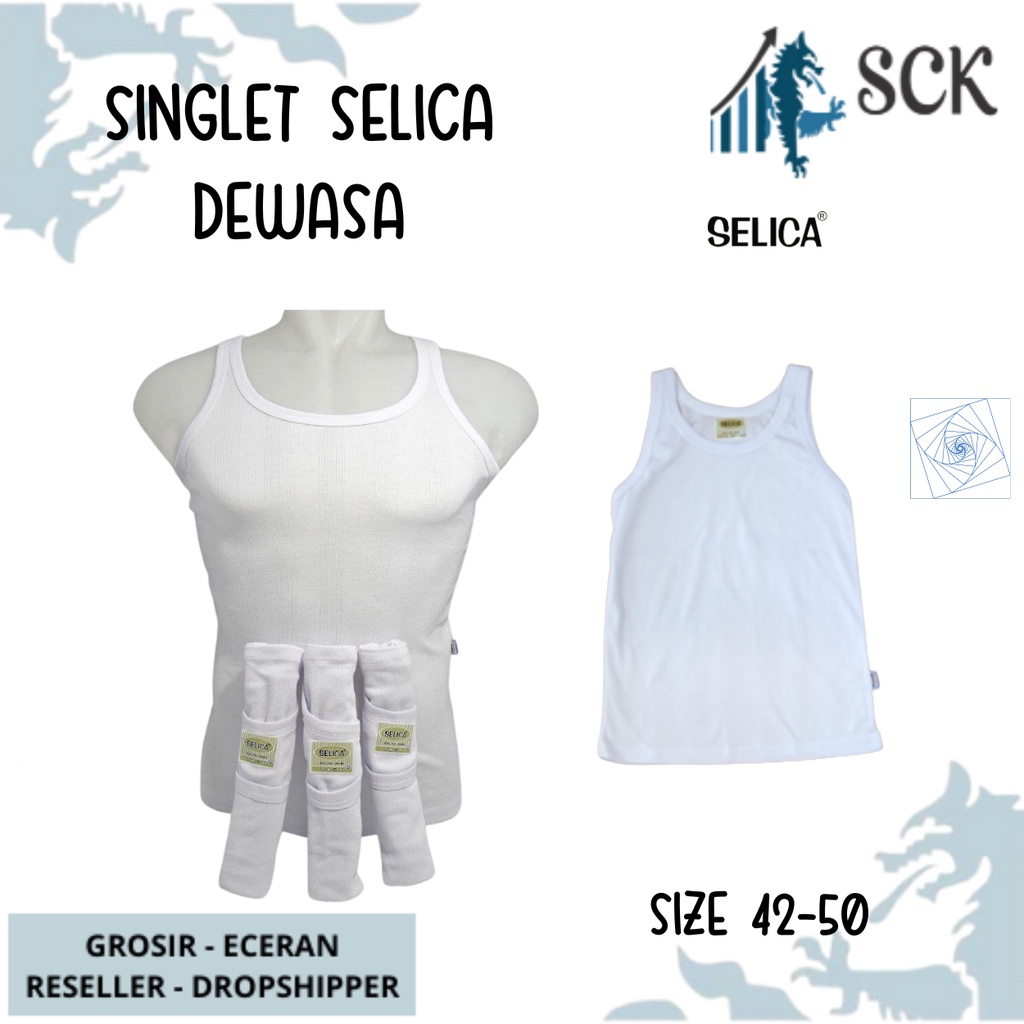 Kaos Dalam SELICA DEWASA INACO Putih / Singlet Dewasa Kaos Putih Pria Dewasa - sckmenwear GROSIR