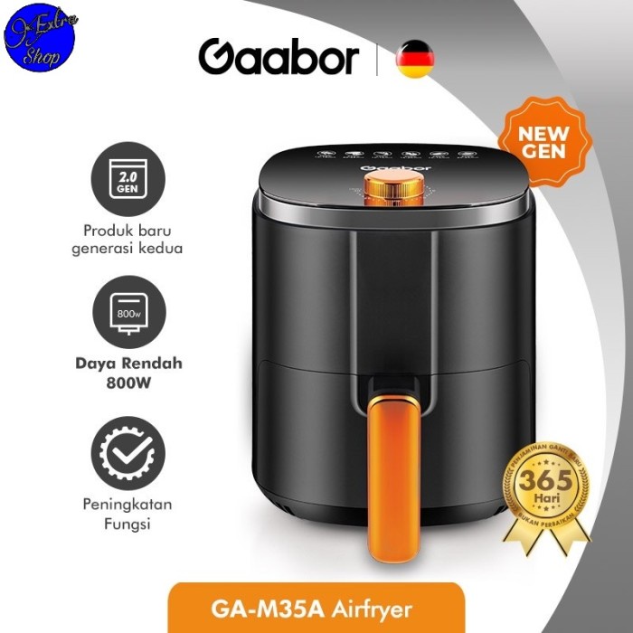 Terlaris Gaabor Airfryer 3.5 Liter Penggorengan Tanpa Minyak Ga-M35A