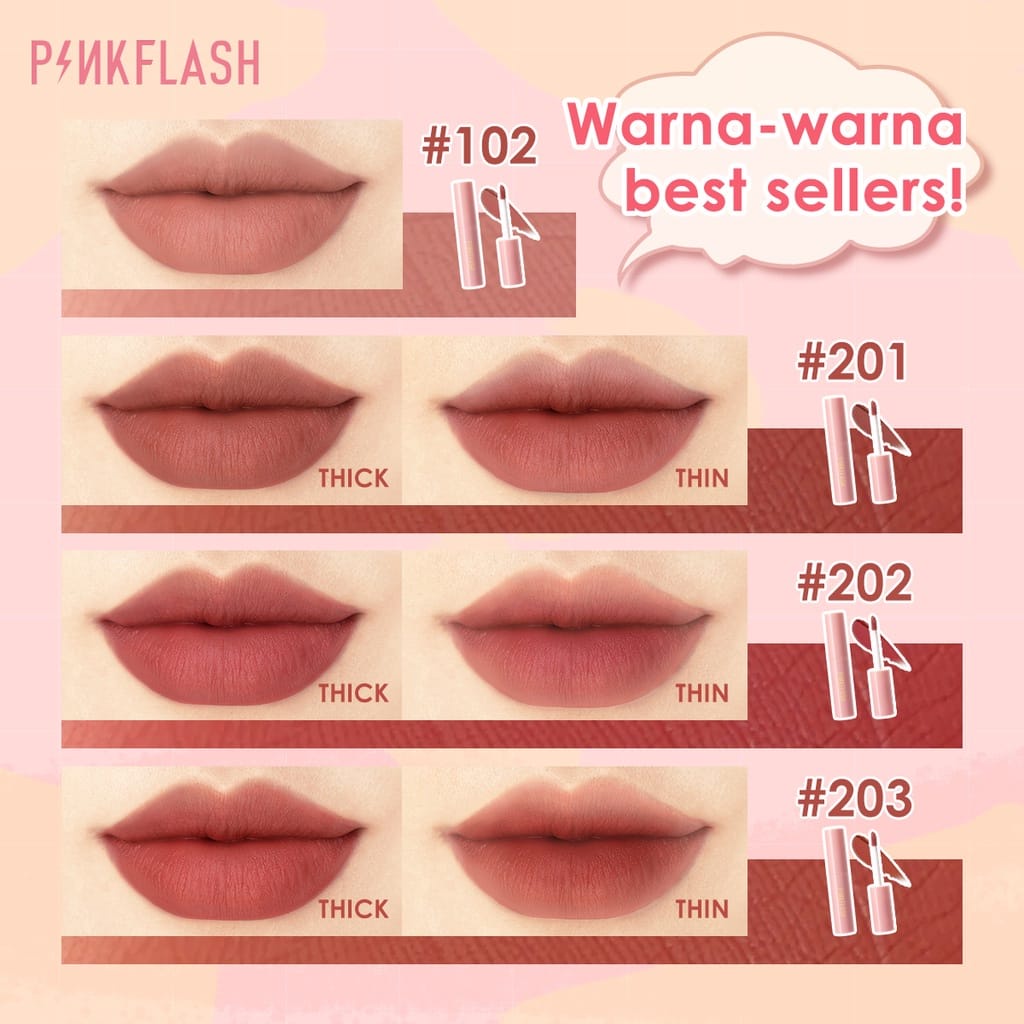 Pinkflash PF - M01 Lip &amp; Cheek Duo Matte Tint 2.3gr