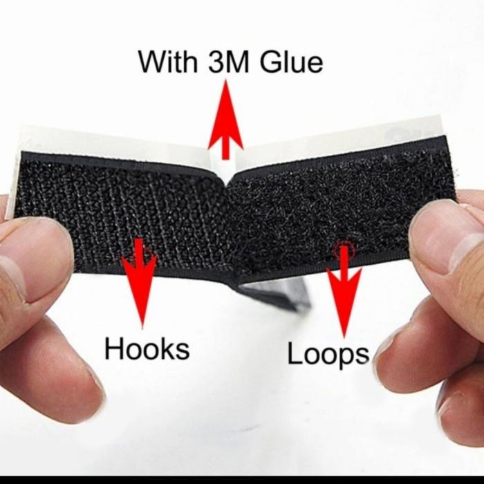 

Isolasi 3M Velcro Hook And Loop-Perekat Cord Holder-Hitam 5Cm X 1 Mtr