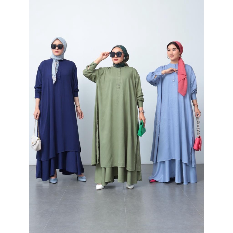 One Set Tunik Rok Rayon Twill Jumbo - 2106.01.129