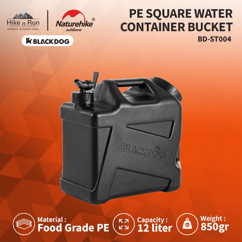 Galon Air Blackdog BD-ST004 PE Square Water Container Bucket