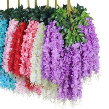 ♢ DAUN ROTAN WISTERIA KECIL (PER 12 PCS) DAUN RAMBAT PLASTIK ARTIFICIAL ARTIFISIAL PLASTIC HIAS JUNT