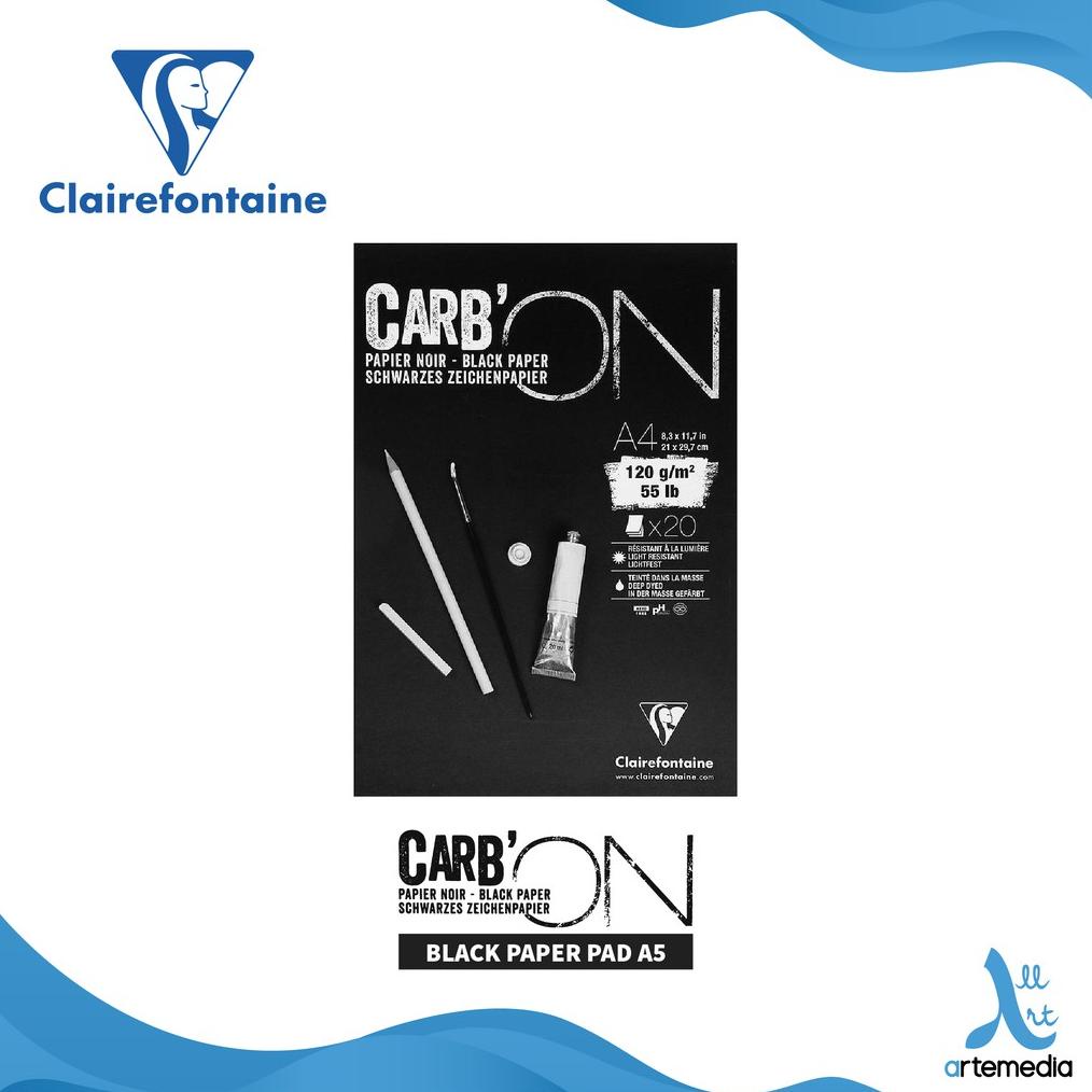 

Kertas Gambar Clairefontaine A4 CarbOn Black Paper Sketch Pad