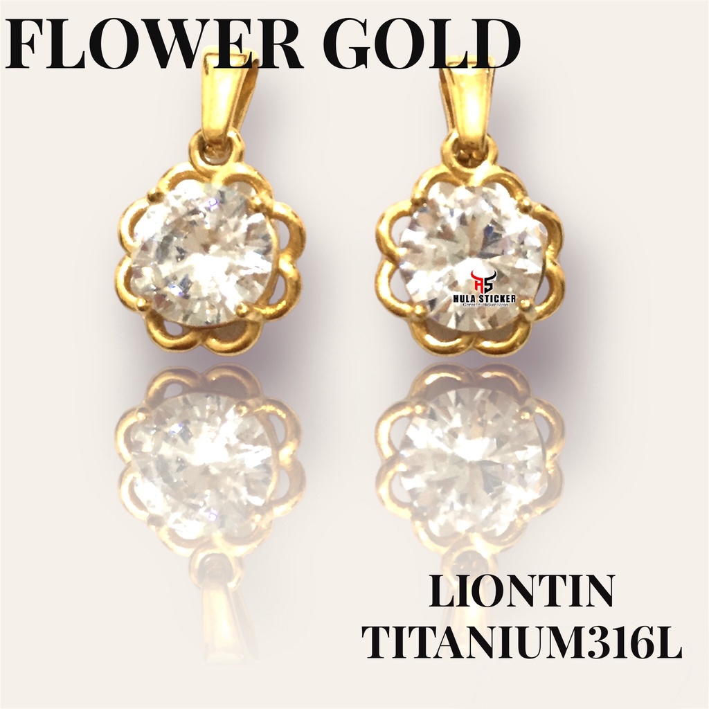 Kalung Liontin Gold Titanium Stainless Steel Premium