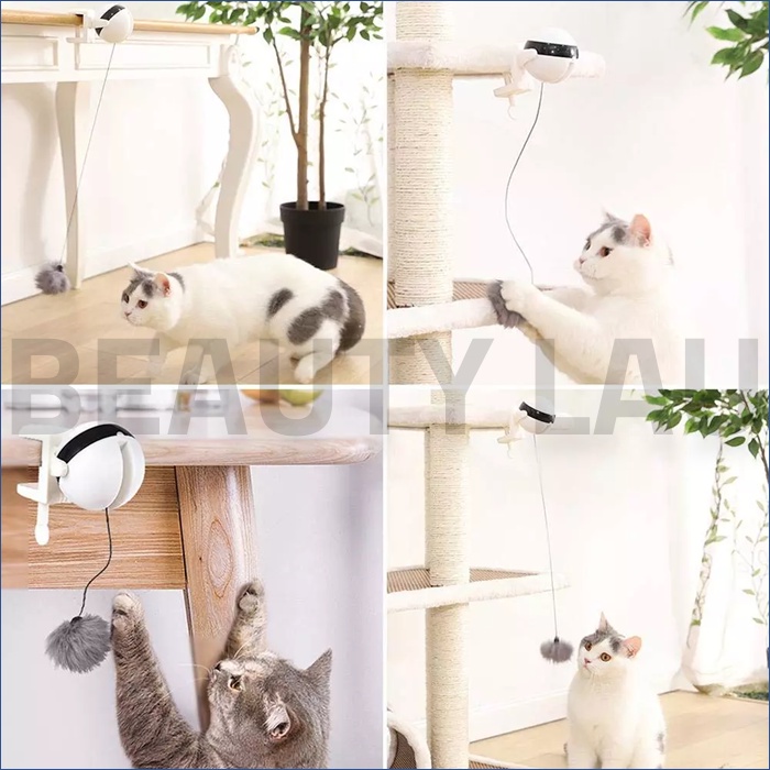 CAT TEASER OTOMATIS BERGERAK CAT TOYS MAINAN KUCING INTERAKTIF ANTI MALES DI RUMAH