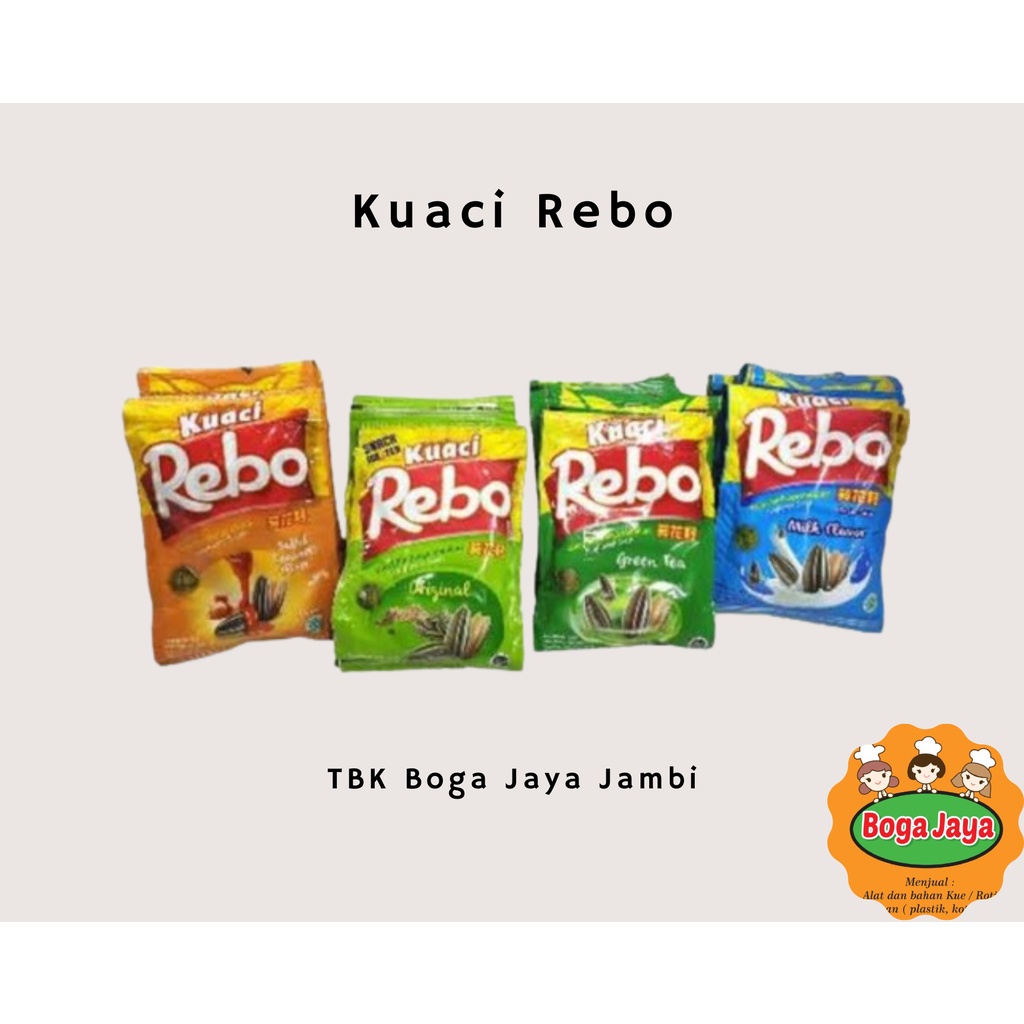 

KUACI REBO CARAMEL/ORIGINAL/MILK/GREENTEA [KEMASAN 13gr ISI 20pcs]