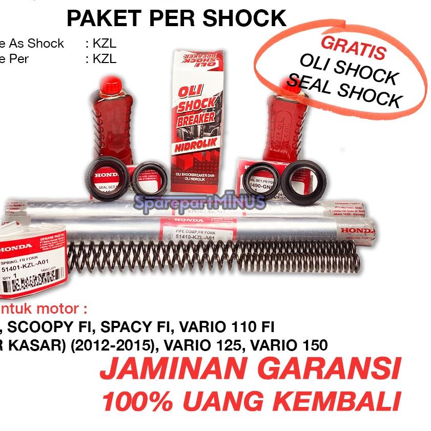✩ PAKET AS SHOCK SET PER DEPAN Beat Fi, Scoopy Fi, Vario110 Fi, Vario . ☄