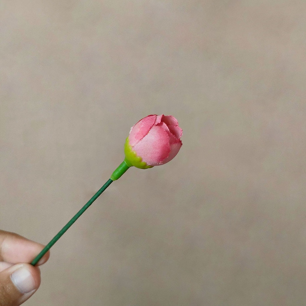 Artificial Flower Mini Rose Bud Bunga Mawar Plastik Buatan Tangkai Hiasan Dekorasi Rumah