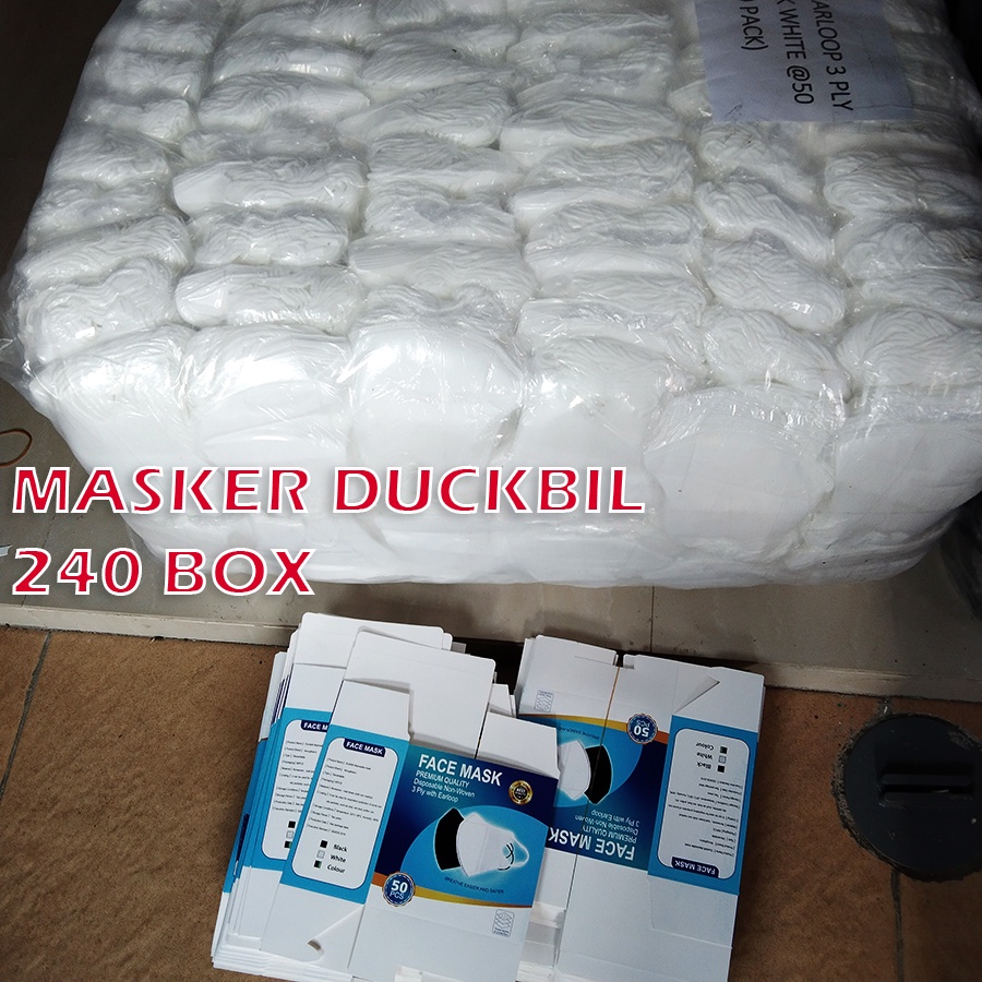 Masker duckbill 240 box murah PAKET USAHA harga pabrik langsung 1 Koli murah cocok untuk dijual kembali paket bisnis murah atau paket usaha